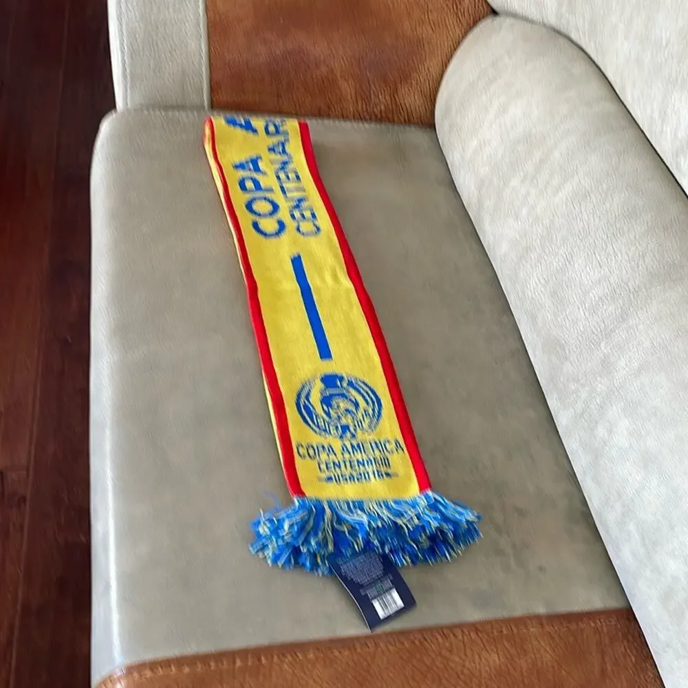 Ecuador  Copa America Centenario Scarf USA 2016  Soccer Collectibles Yellow Blue